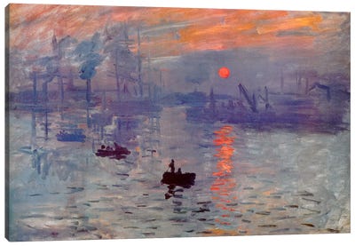 Sunrise Impression Canvas Art Print - Impressionism Art