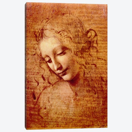 Female Head Canvas Print #317} by Leonardo da Vinci Canvas Print