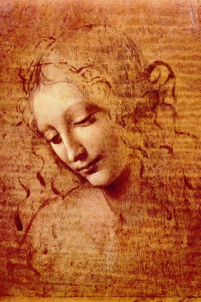 European Décor: Female Head by Leonardo da Vinci