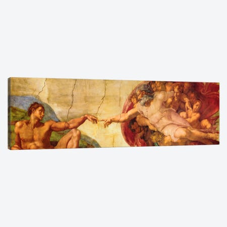Creation of Adam Canvas Print #318PAN} by Michelangelo Canvas Wall Art