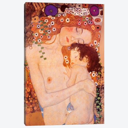 Mother And Child Canvas Print #326} by Gustav Klimt Canvas Artwork
