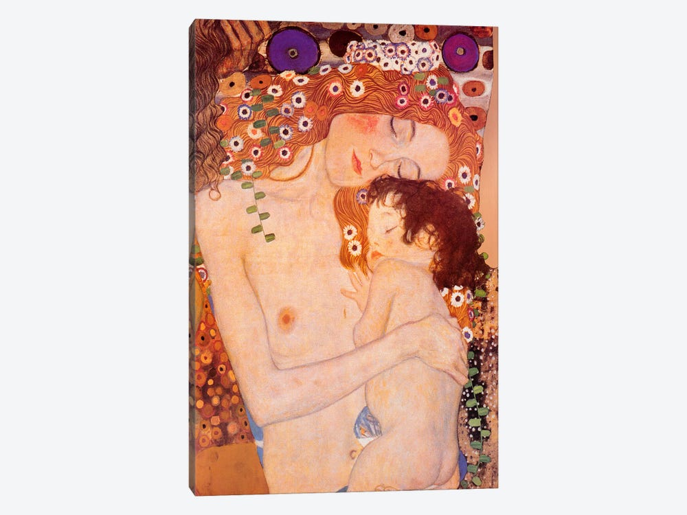 Mother And Child by Gustav Klimt 1-piece Canvas Print