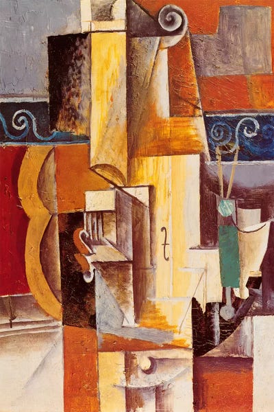 Large Abstract Art - Canvas Prints: Violin and Guitar by Pablo Picasso