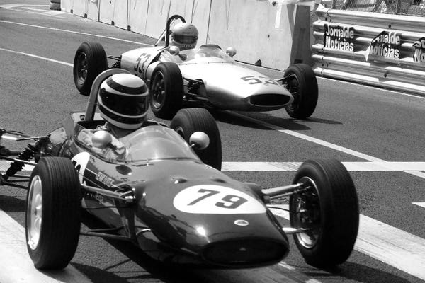 Kids Sports Art: Vintage F1 Race by Unknown Artist