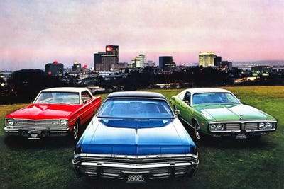 Dodge MonacoCharger, Dart by Unknown Artist framed canvas print