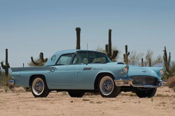 Vintage Styled Photography: 1957 Ford Thunderbird by Unknown Artist