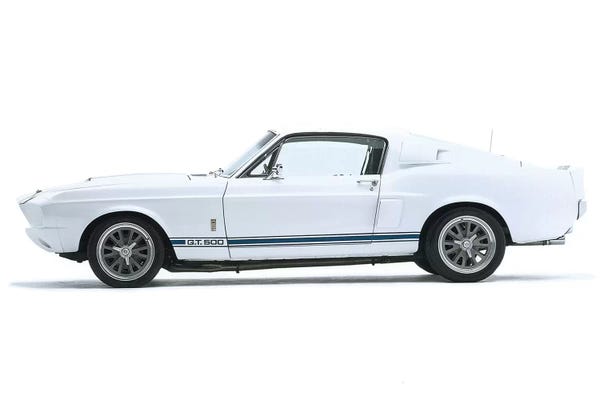 Black & White: Shelby Mustang Gt500, 1967 by Unknown Artist