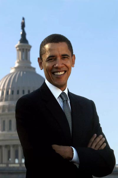 Figurative Photography: Barack Obama Portrait White House by Unknown Artist