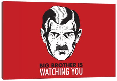 Big Brother Is Watching You 1984, Vintage Poster Canvas Art Print - Propaganda Posters