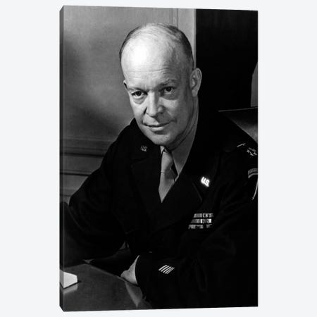 Dwight D. Eisenhower Portrait Canvas Print #3616} by Unknown Artist Canvas Art Print