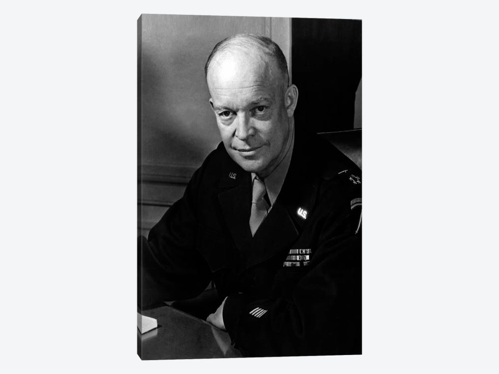 Dwight D. Eisenhower Portrait by Unknown Artist 1-piece Canvas Art Print