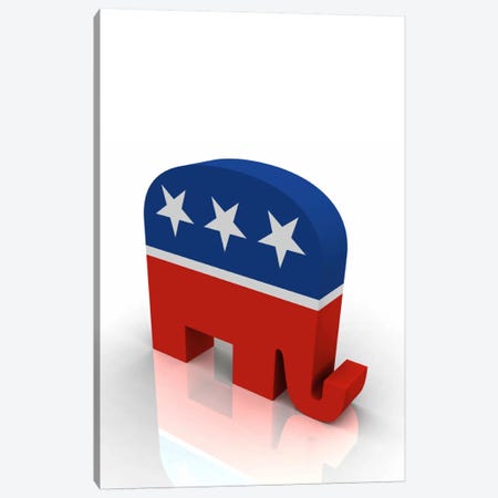 Gop Republican Party Elephant Symbol Canvas Print #3617} by Unknown Artist Art Print