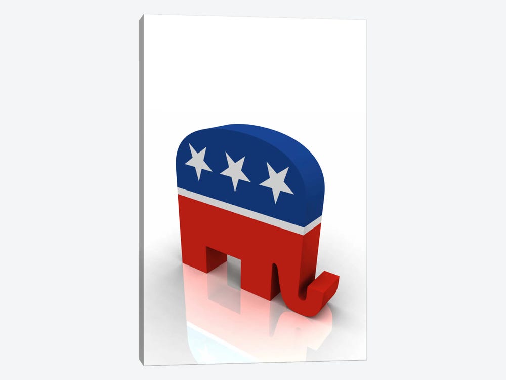 Gop Republican Party Elephant Symbol by Unknown Artist 1-piece Canvas Art