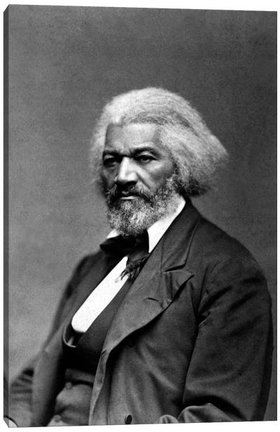 Frederick Douglass Portrait Canvas Art Print - Black History Month