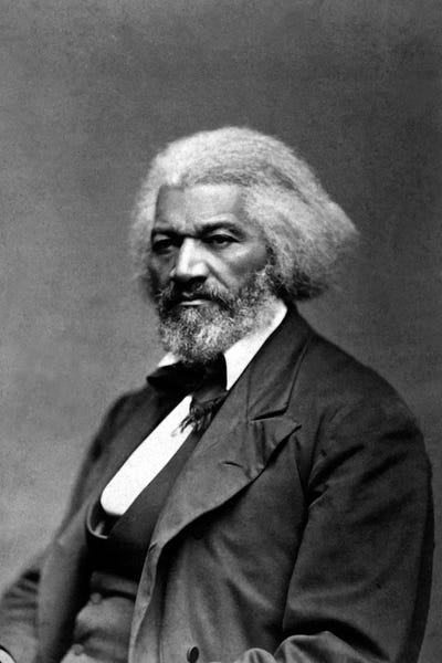 Black & White Pop Culture Art: Frederick Douglass Portrait by Unknown Artist