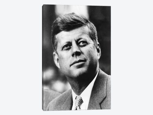 US President Portrait John F Kennedy JFK Real Canvas 8x10 Giclee Art Print New 
