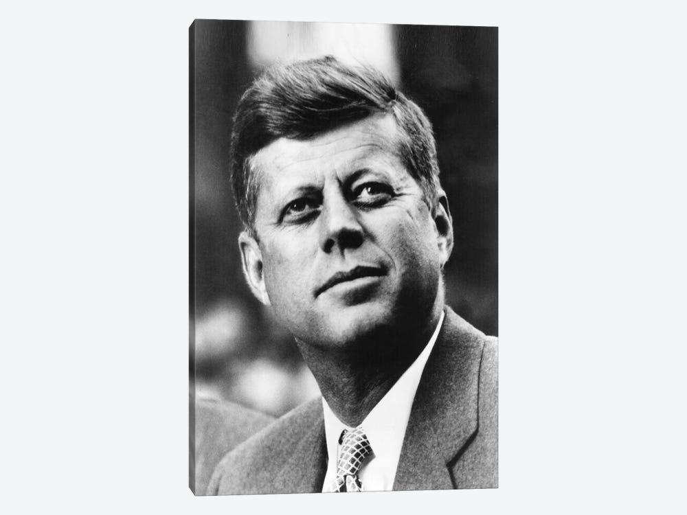 John F Kennedy JFK Portrait by Unknown Artist 1-piece Canvas Art