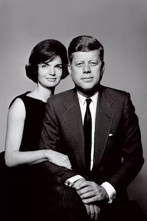 John & Jackie Kennedy Portrait by Unknown Artist wall art