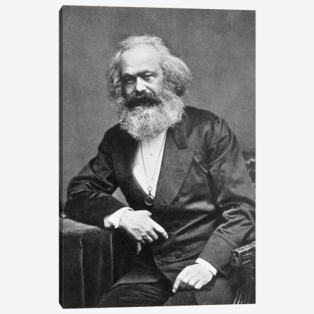 Karl Marx Portrait Canvas Print #3636} by Unknown Artist Canvas Print