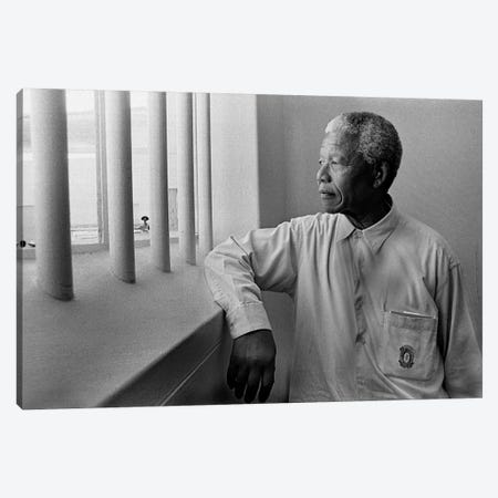 Nelson Mandela Portrait Canvas Print #3650} by Unknown Artist Canvas Artwork