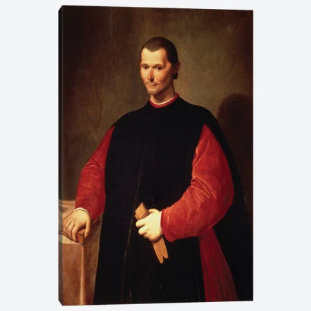 Niccolo Machiavelli Portrait Canvas Print #3651} by Unknown Artist Canvas Artwork
