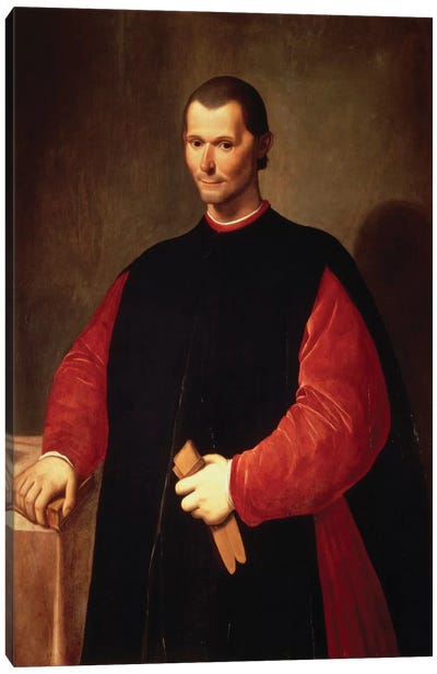 Niccolo Machiavelli Portrait Canvas Art Print - Renaissance Art