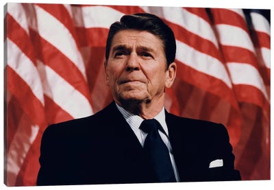 Ronald Reagan Portrait Canvas Art Print - Ronald Reagan