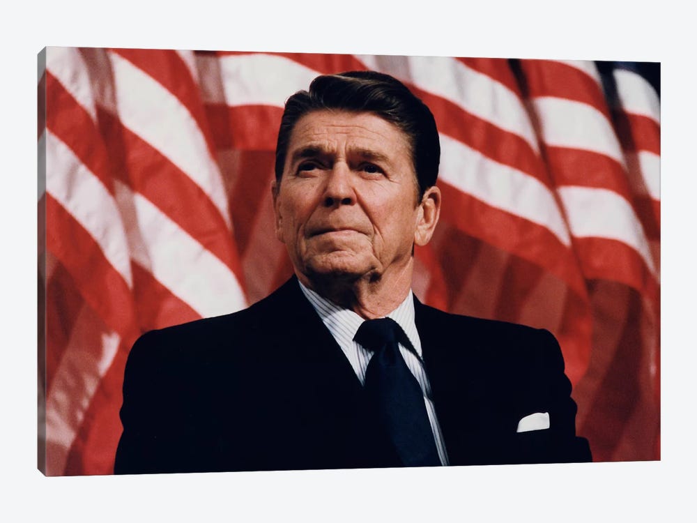Ronald Reagan Portrait by Unknown Artist 1-piece Canvas Art