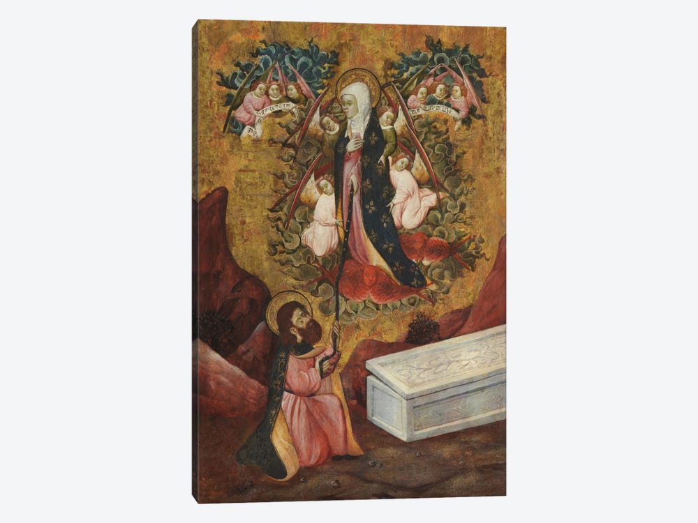 Saint Thomas Aquinas Receives The Sacred Belt From Virgin Mary by Unknown Artist 1-piece Canvas Art Print