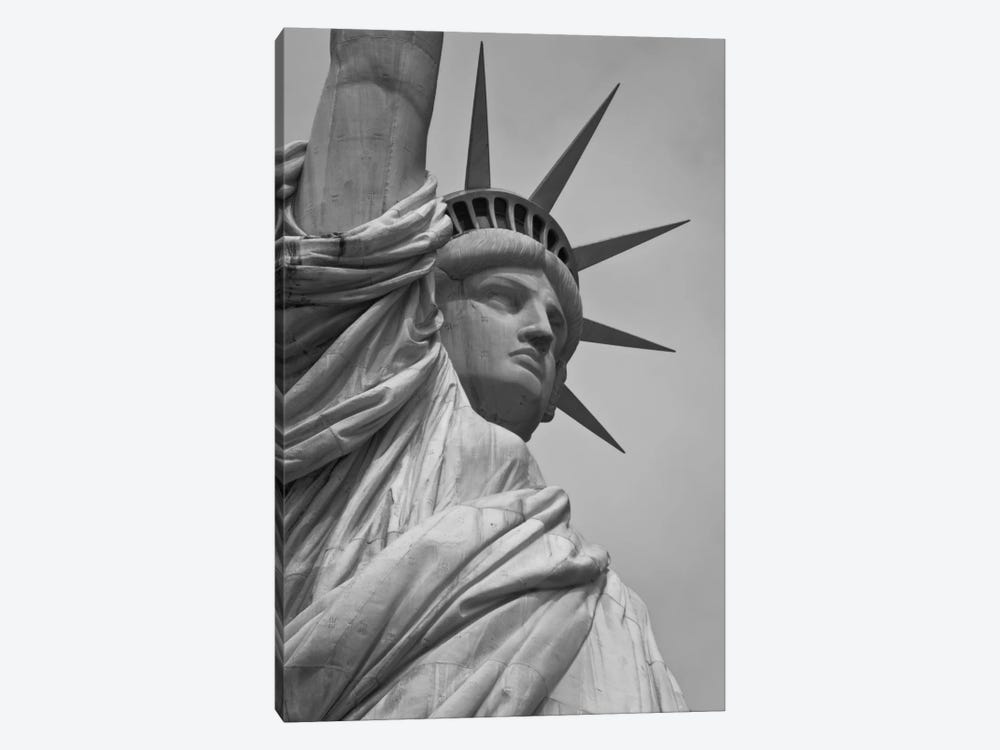 Statue of Liberty Black & White by Unknown Artist 1-piece Canvas Artwork