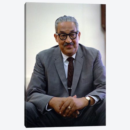 Thurgood Marshall Portrait Canvas Print #3671} by Unknown Artist Canvas Wall Art