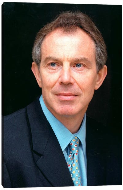 Tony Blair Portrait Canvas Art Print - Tony Blair