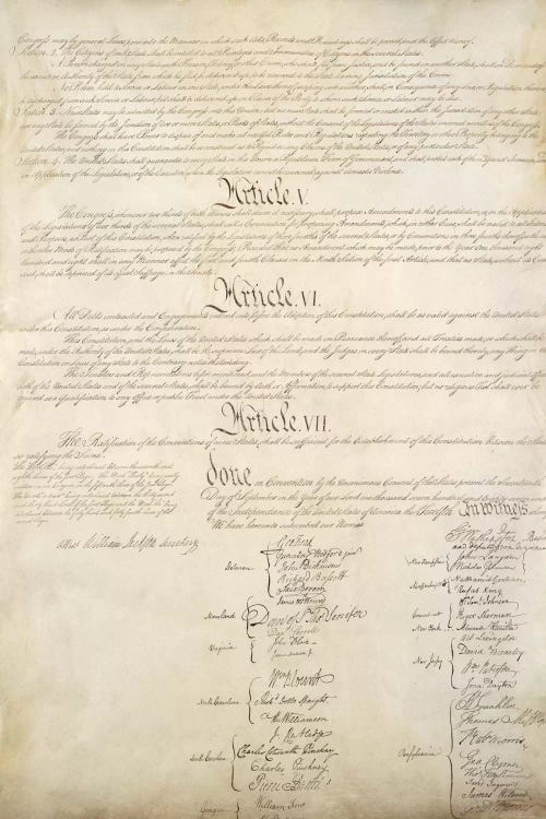 The Constitution Document Signatures