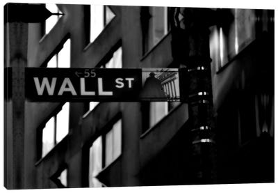 Wall Street Sign Canvas Art Print - New York Art