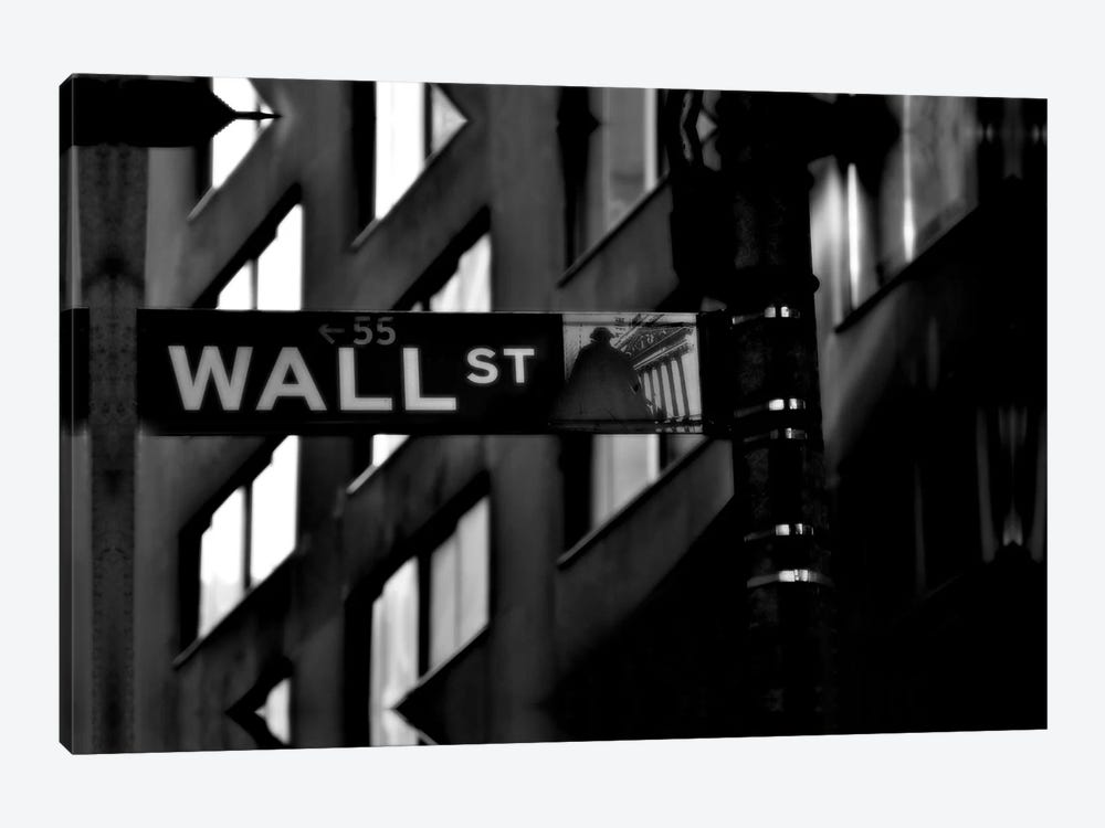 Wall Street Sign by Unknown Artist 1-piece Canvas Print
