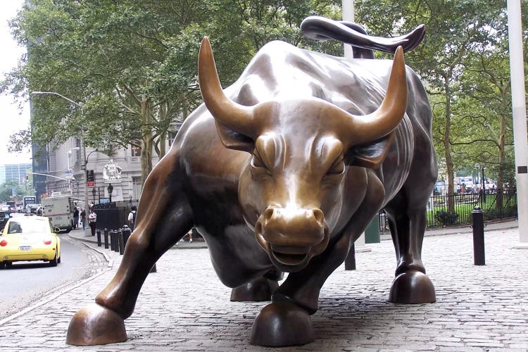 The Wall Street Bull Canvas Print by Unknown Artist | iCanvas