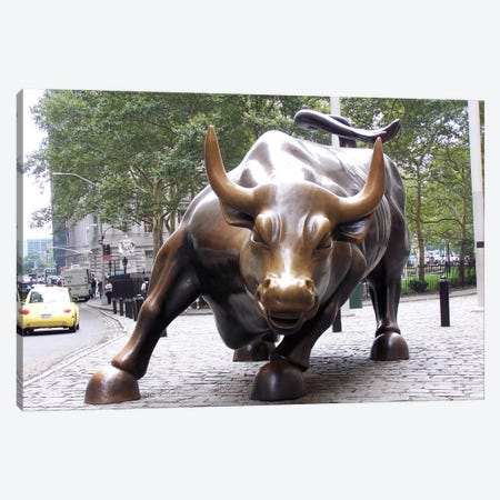 The Wall Street Bull Canvas Print #3687} by Unknown Artist Canvas Artwork
