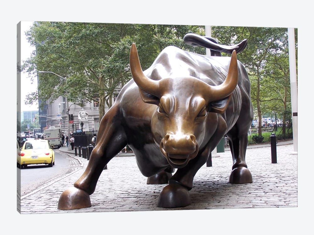 The Wall Street Bull by Unknown Artist 1-piece Canvas Print