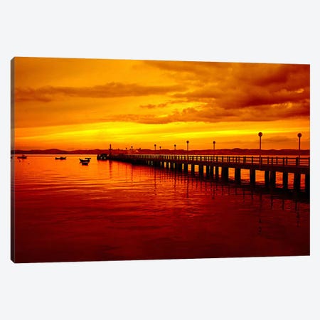 Sunset At The Pier Canvas Print #39} by Unknown Artist Canvas Artwork