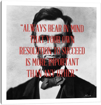 Abraham Lincoln Quote Canvas Art Print - Success Art