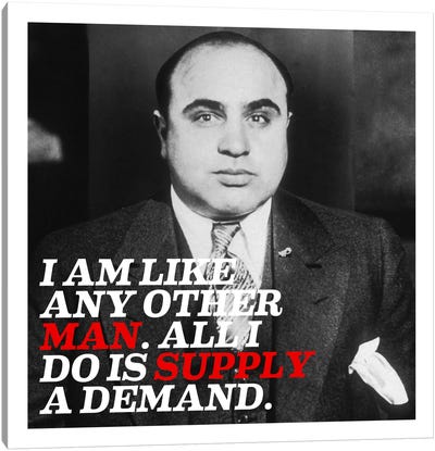 Al Capone Quote Canvas Art Print - Gangster & Criminal Art