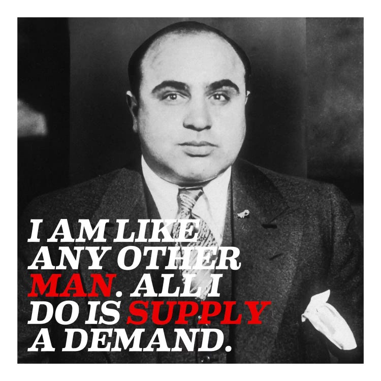 Al Capone Quote by Unknown Artist wall art