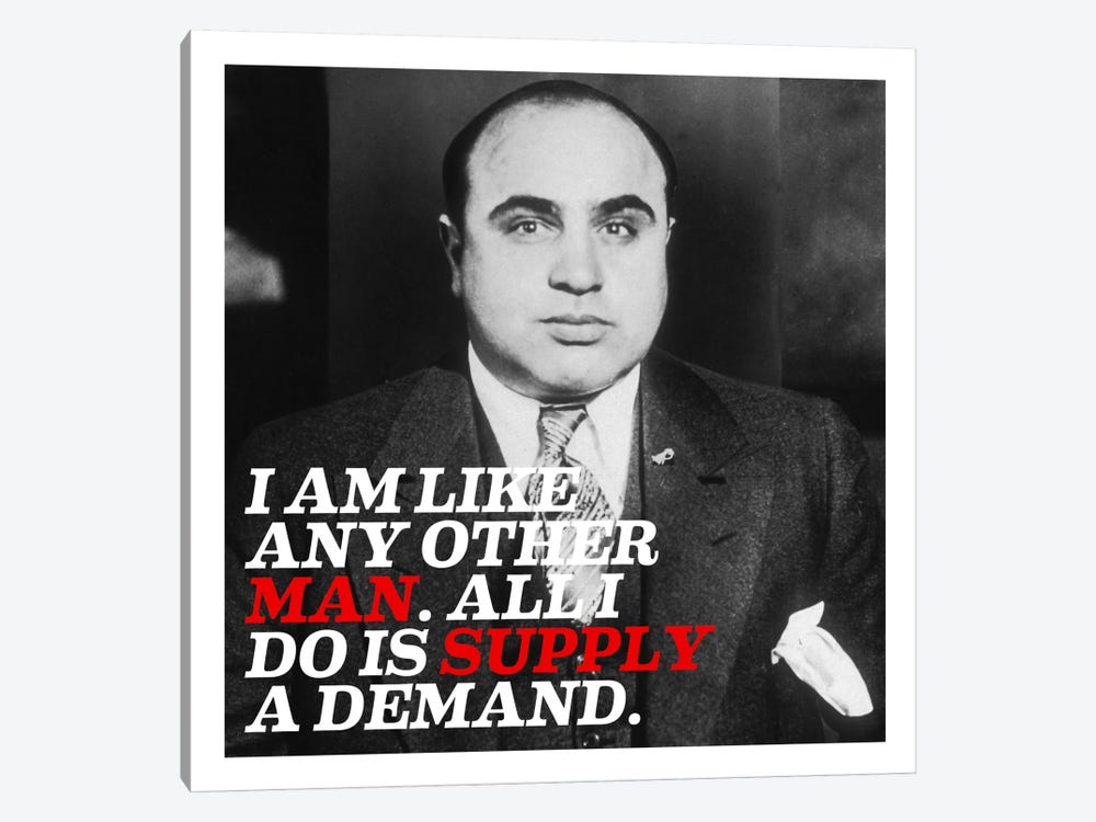 Al Capone Quote by Unknown Artist 1-piece Canvas Art