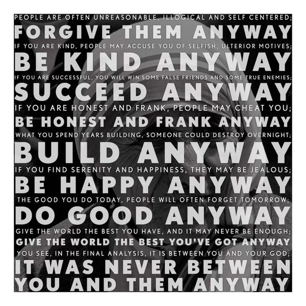 Office: Mother Teresa Quote by Unknown Artist