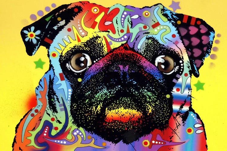 Pug by Dean Russo wall art