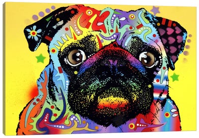 Pug Canvas Art Print - Dog Art