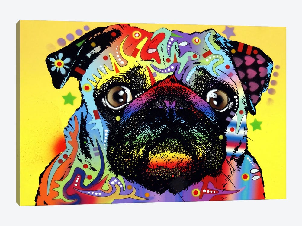 Pug by Dean Russo 1-piece Canvas Wall Art