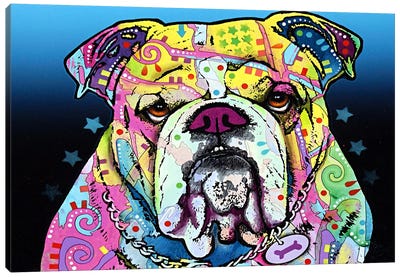 The Bulldog Canvas Art Print - Watercolor Art