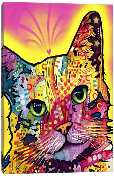 Tilt Cat Canvas Art Print - Animal Art