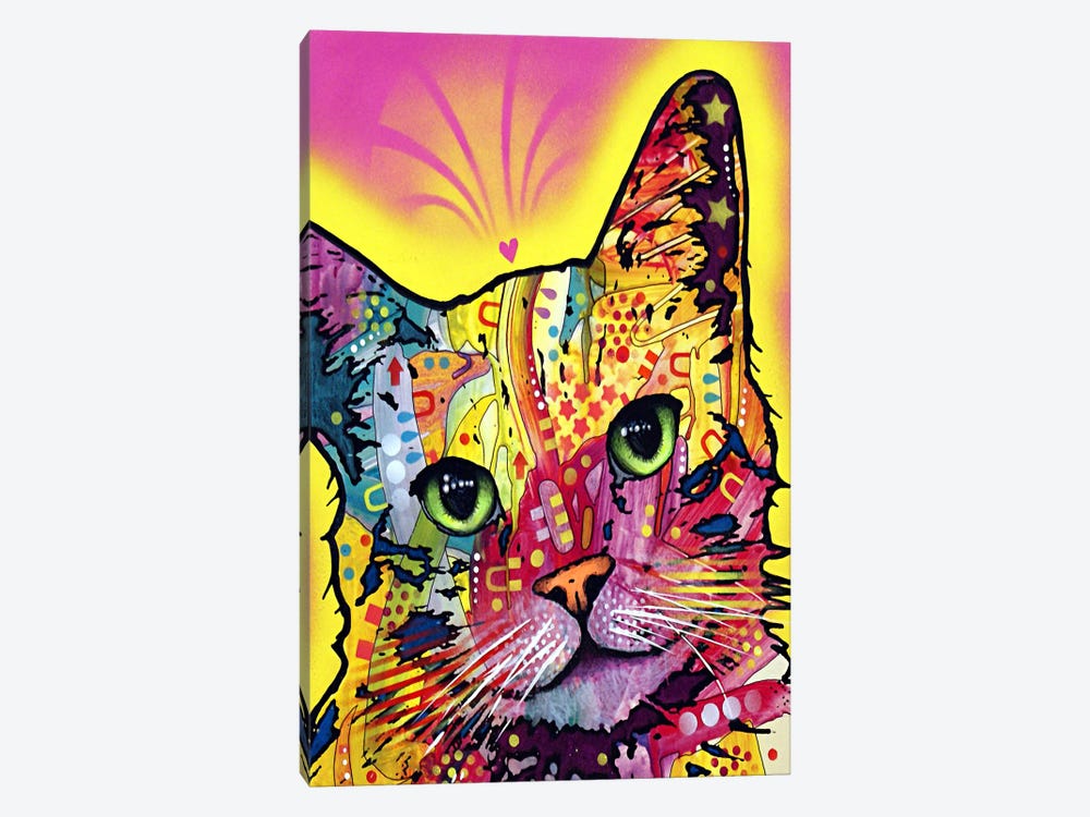 Tilt Cat by Dean Russo 1-piece Art Print